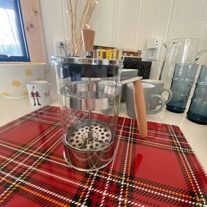 Split Oak Coffee Roasters Glass & Stainless Steel Coffee Press UNUSED